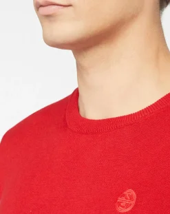 Homme North Sails Pulls^Pull en Coton Bio & Laine col rond rouge