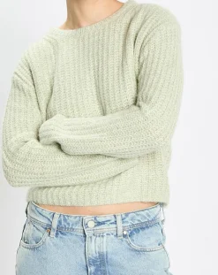 Femme Marc O'Polo Pulls^Pull en Coton, Laine & Alpaga mélangés Mouline vert clair