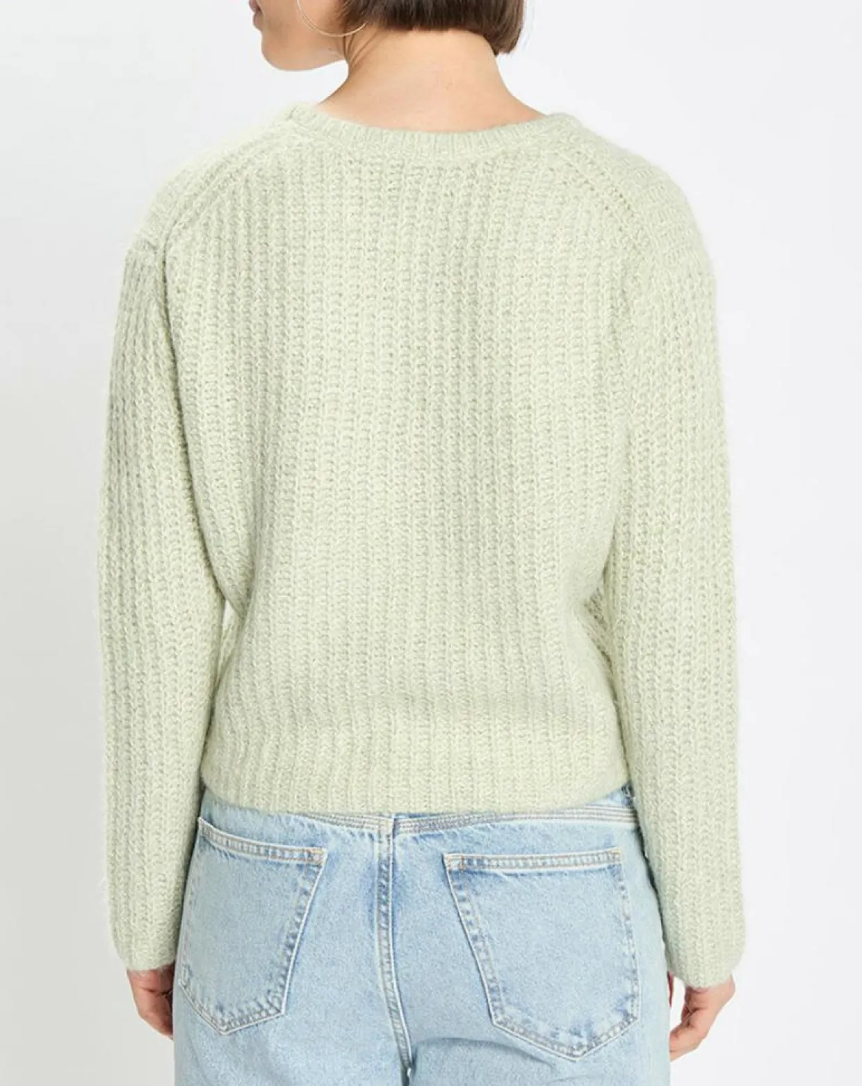 Femme Marc O'Polo Pulls^Pull en Coton, Laine & Alpaga mélangés Mouline vert clair