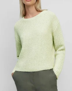 Femme Marc O'Polo Pulls^Pull en Coton, Laine & Alpaga mélangés Mouline vert clair