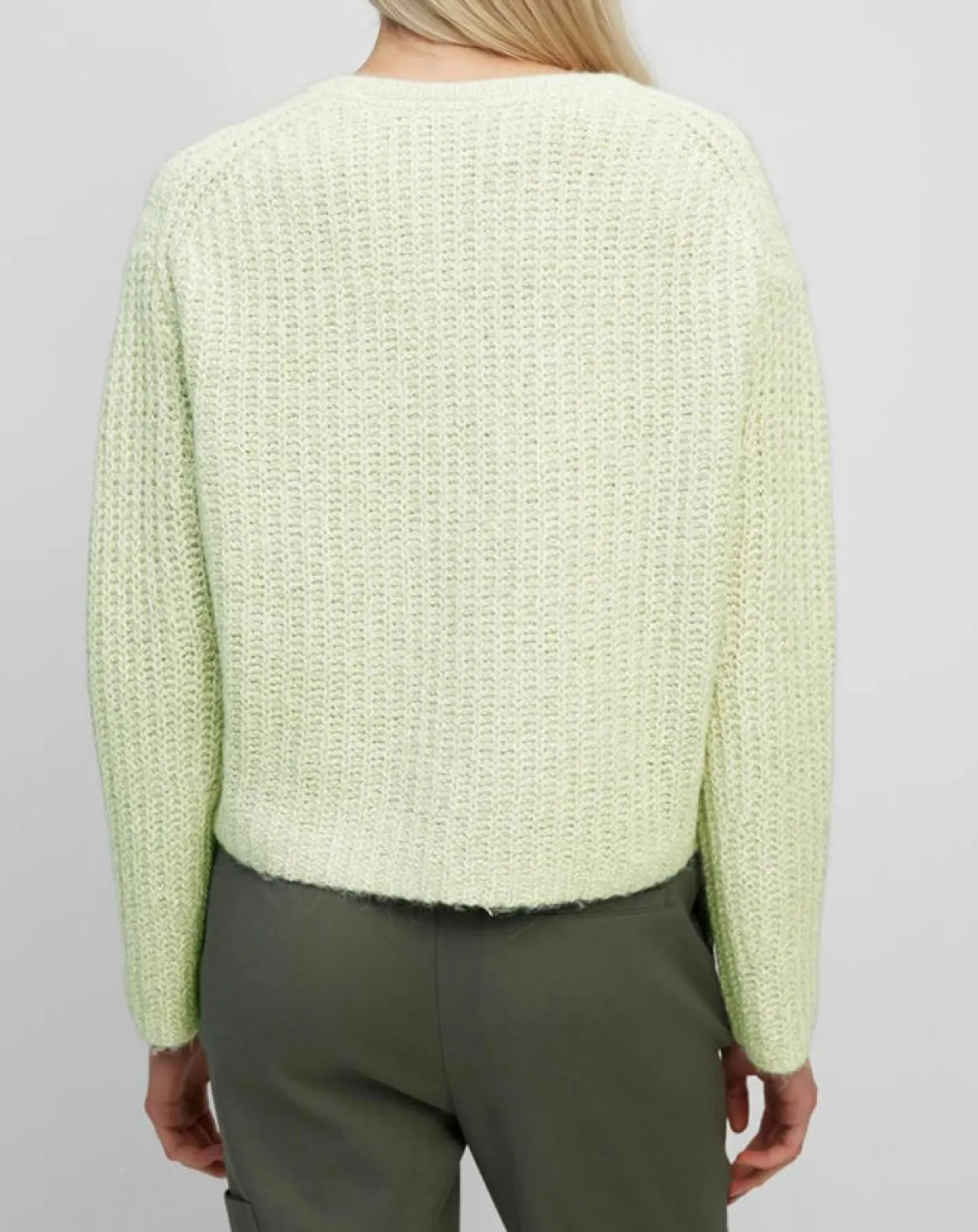 Femme Marc O'Polo Pulls^Pull en Coton, Laine & Alpaga mélangés Mouline vert clair