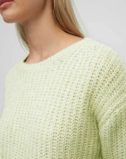 Femme Marc O'Polo Pulls^Pull en Coton, Laine & Alpaga mélangés Mouline vert clair