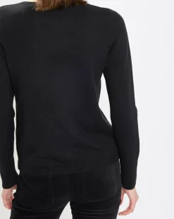 Pull en Coton, Laine & Alpaga mélangés Basique noir-Marc O'Polo Sale