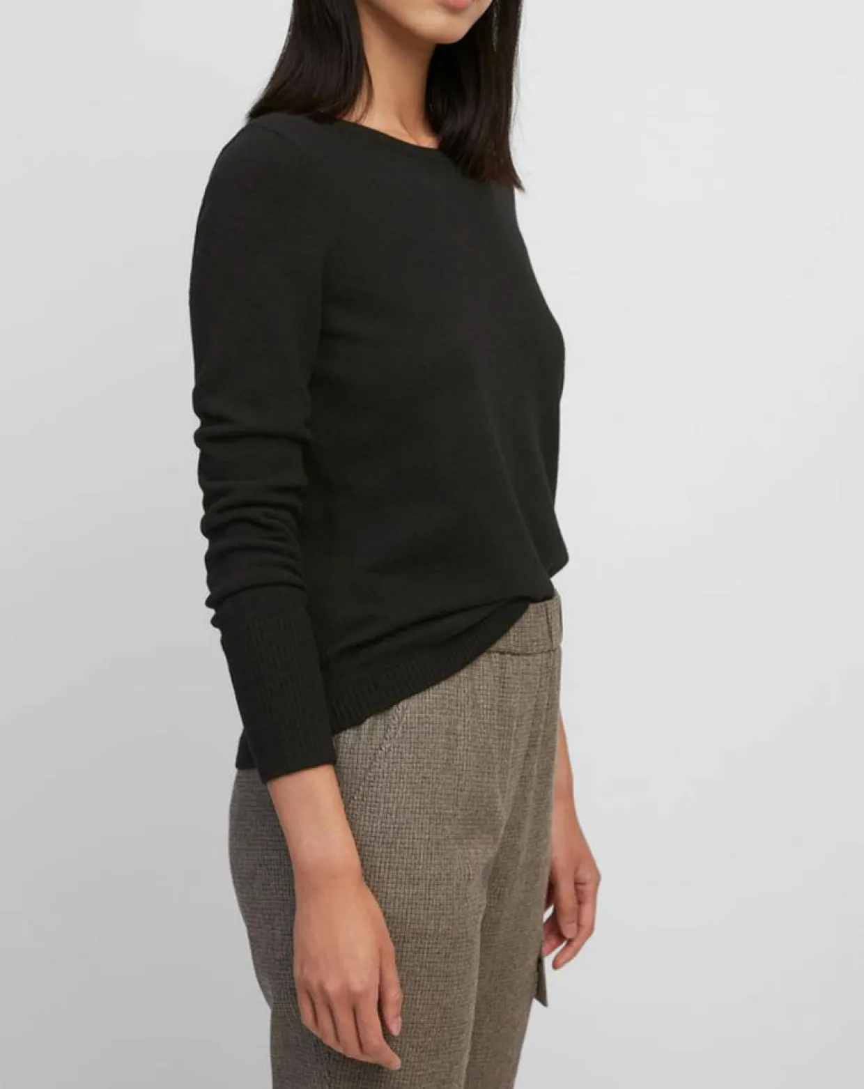 Pull en Coton, Laine & Alpaga mélangés Basique noir-Marc O'Polo Sale