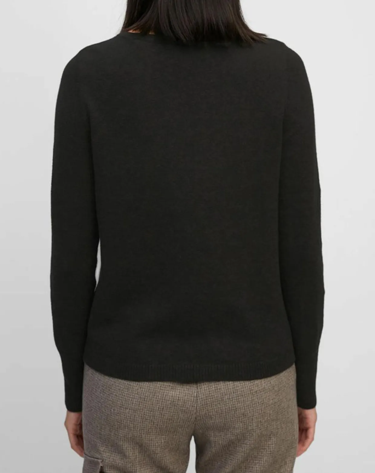 Pull en Coton, Laine & Alpaga mélangés Basique noir-Marc O'Polo Sale