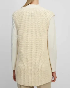 Femme Marc O'Polo Pulls^Pull en Coton, Laine & Alpaga mélangés sans manches écru