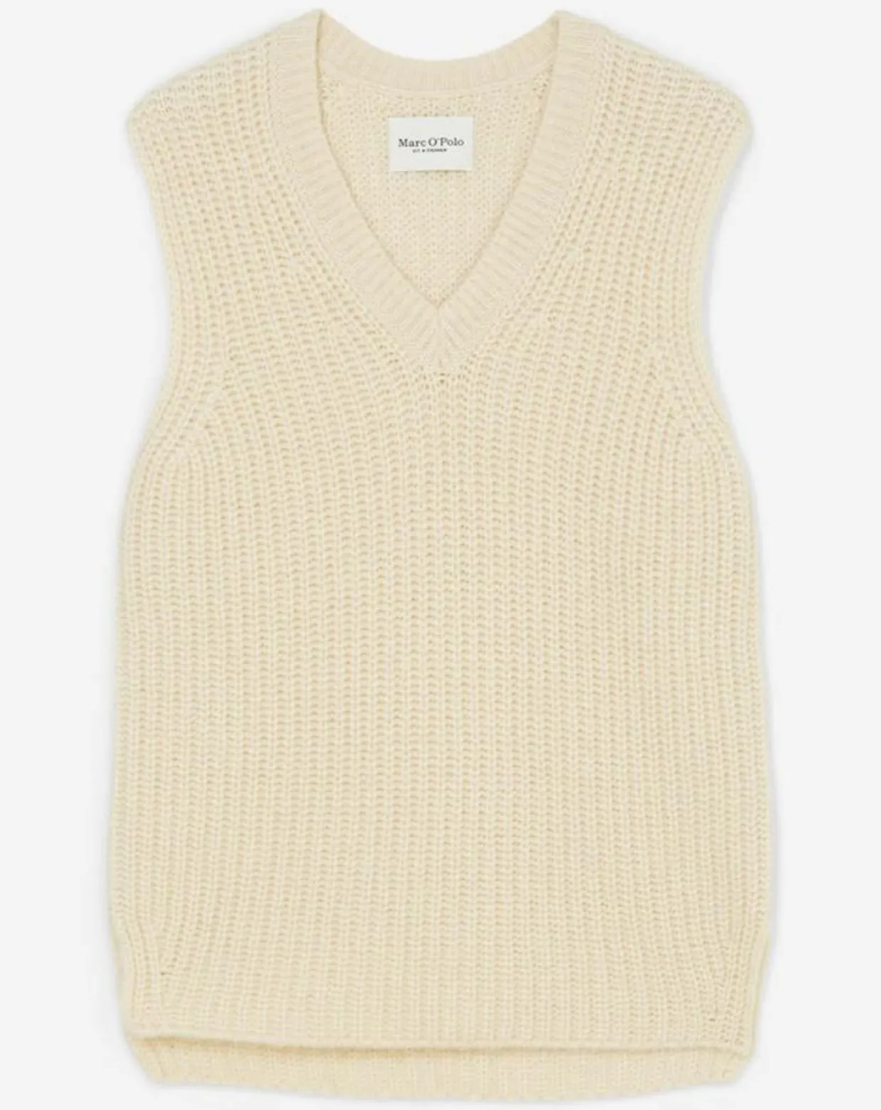 Femme Marc O'Polo Pulls^Pull en Coton, Laine & Alpaga mélangés sans manches écru