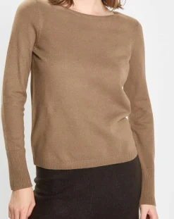 Femme Marc O'Polo Pulls^Pull en Coton, Laine & Alpaga mélangés Basique marron
