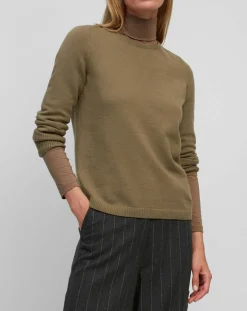 Femme Marc O'Polo Pulls^Pull en Coton, Laine & Alpaga mélangés Basique marron