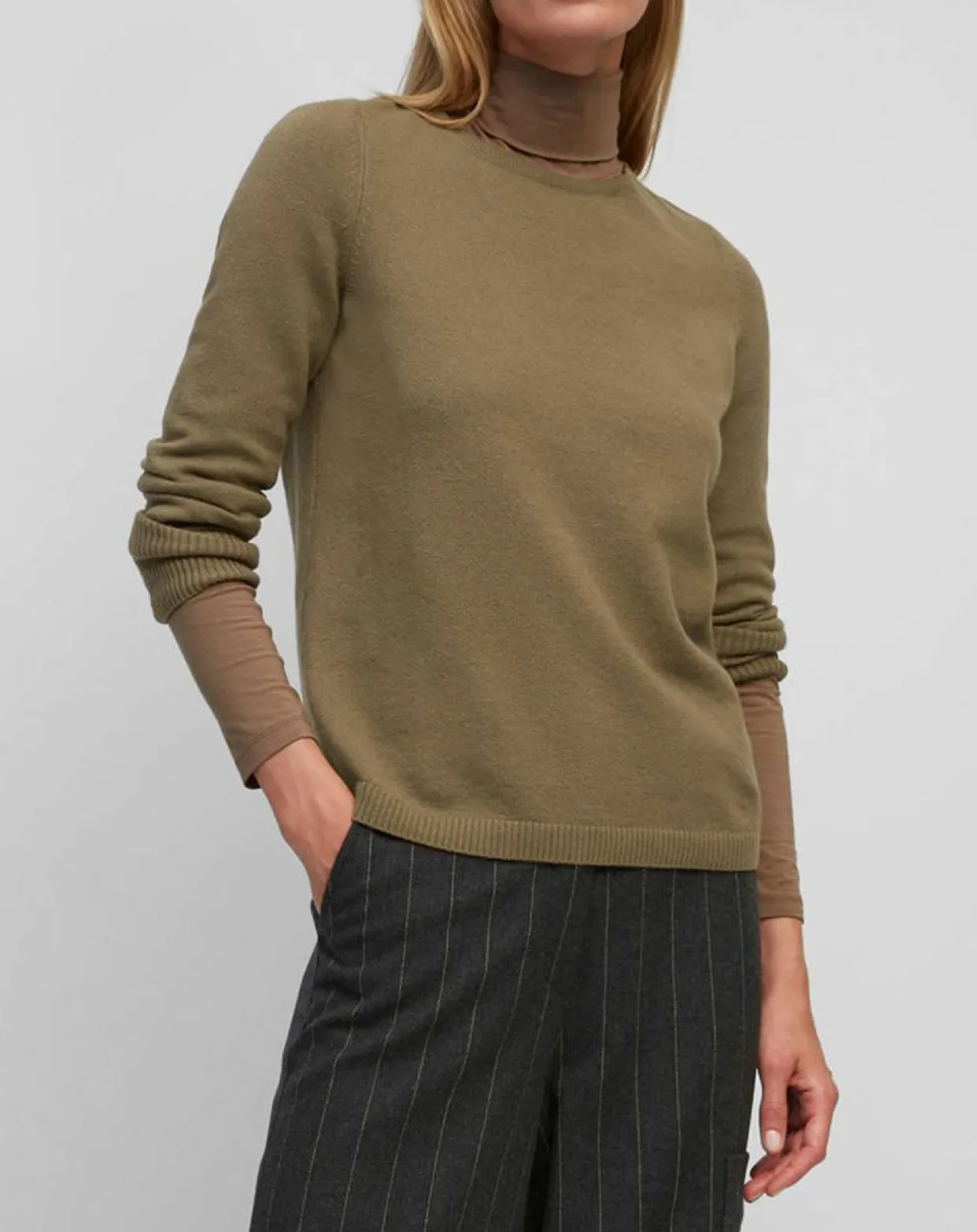 Femme Marc O'Polo Pulls^Pull en Coton, Laine & Alpaga mélangés Basique marron