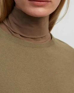 Femme Marc O'Polo Pulls^Pull en Coton, Laine & Alpaga mélangés Basique marron