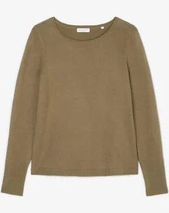 Femme Marc O'Polo Pulls^Pull en Coton, Laine & Alpaga mélangés Basique marron