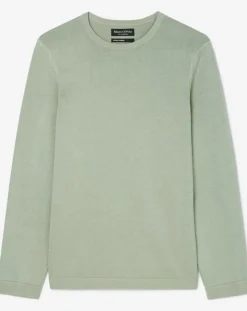 Homme Marc O'Polo Pulls^Pull en Coton Organic & Cachemire vert d'eau