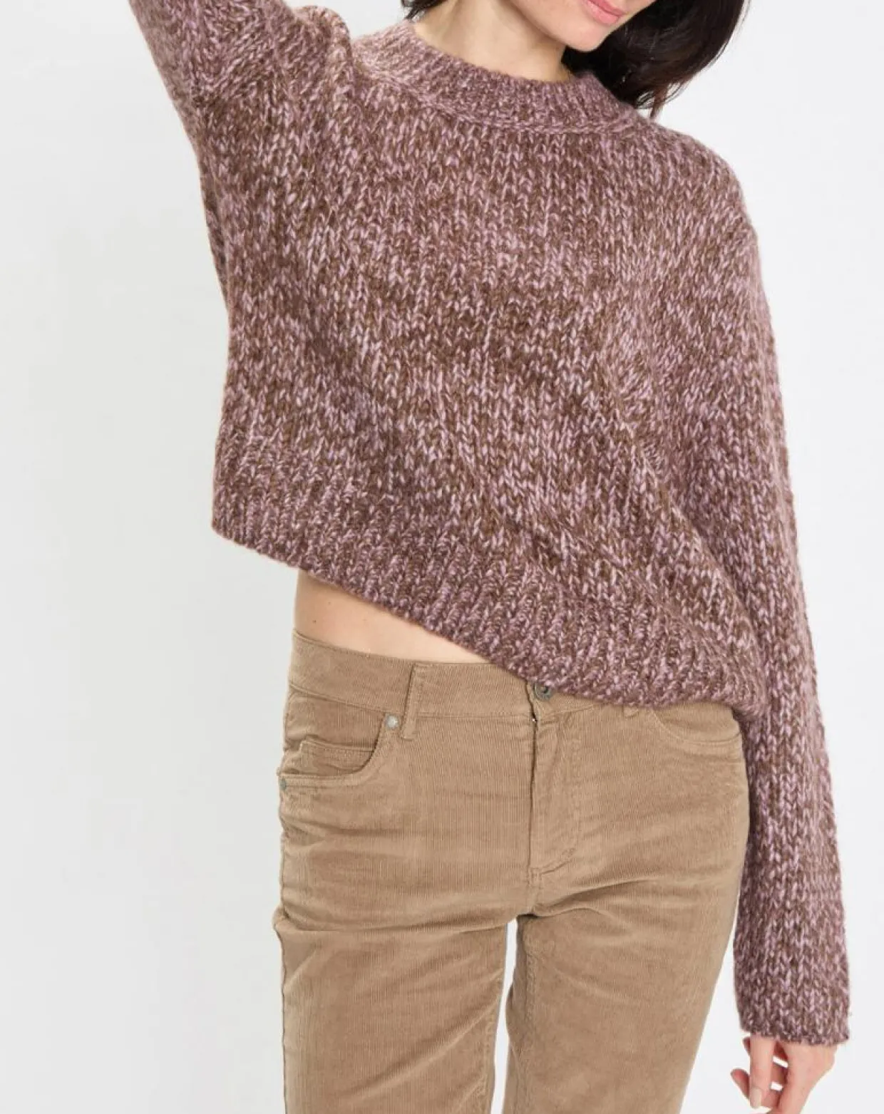 Femme Marc O'Polo Pulls^Pull en Laine & Alpaga mélangés marron