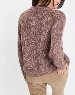 Femme Marc O'Polo Pulls^Pull en Laine & Alpaga mélangés marron