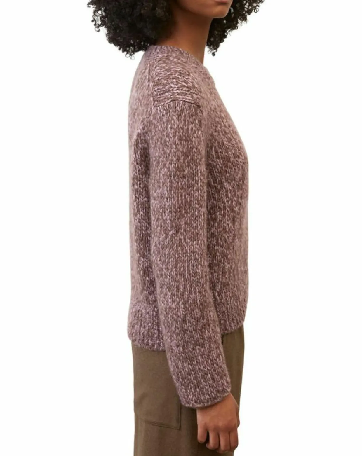 Femme Marc O'Polo Pulls^Pull en Laine & Alpaga mélangés marron
