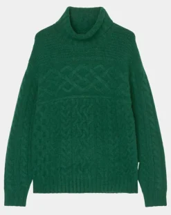 Homme Marc O'Polo Pulls^Pull en Laine & Alpaga mélangés torsadé vert