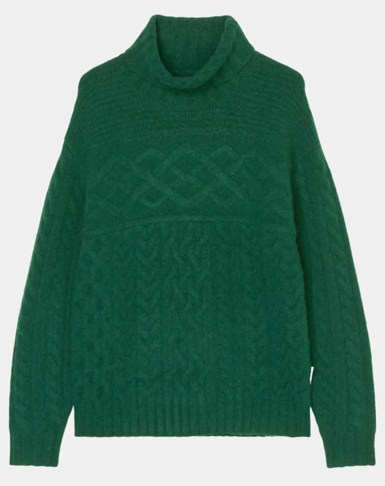 Homme Marc O'Polo Pulls^Pull en Laine & Alpaga mélangés torsadé vert