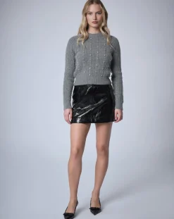 Femme Manoush Pulls^Pull en Laine & Alpaga mélangés Torsade gris