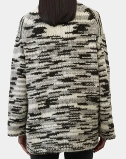 Pull en Laine & Alpaga mélangés noir/gris-Marc O'Polo Outlet