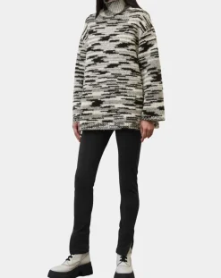 Pull en Laine & Alpaga mélangés noir/gris-Marc O'Polo Outlet