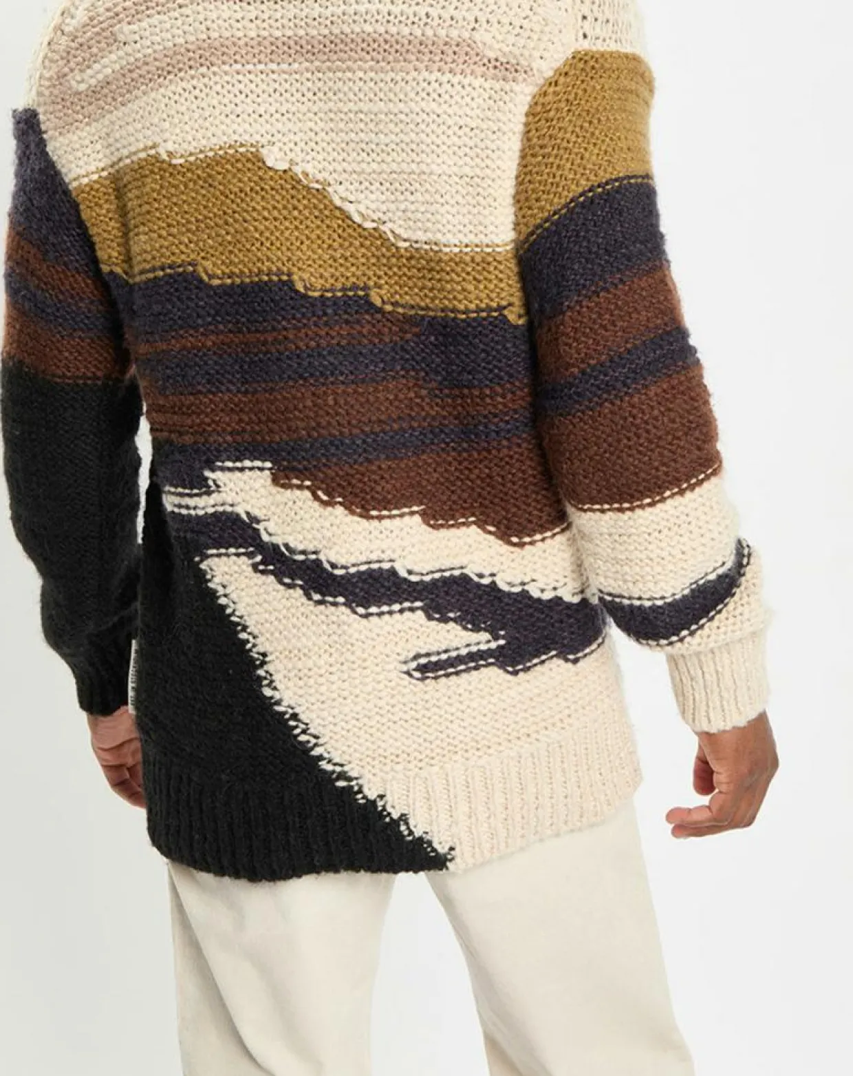 Homme Marc O'Polo Pulls^Pull en Laine & Alpaga mélangés jacquard Paysage chocolat