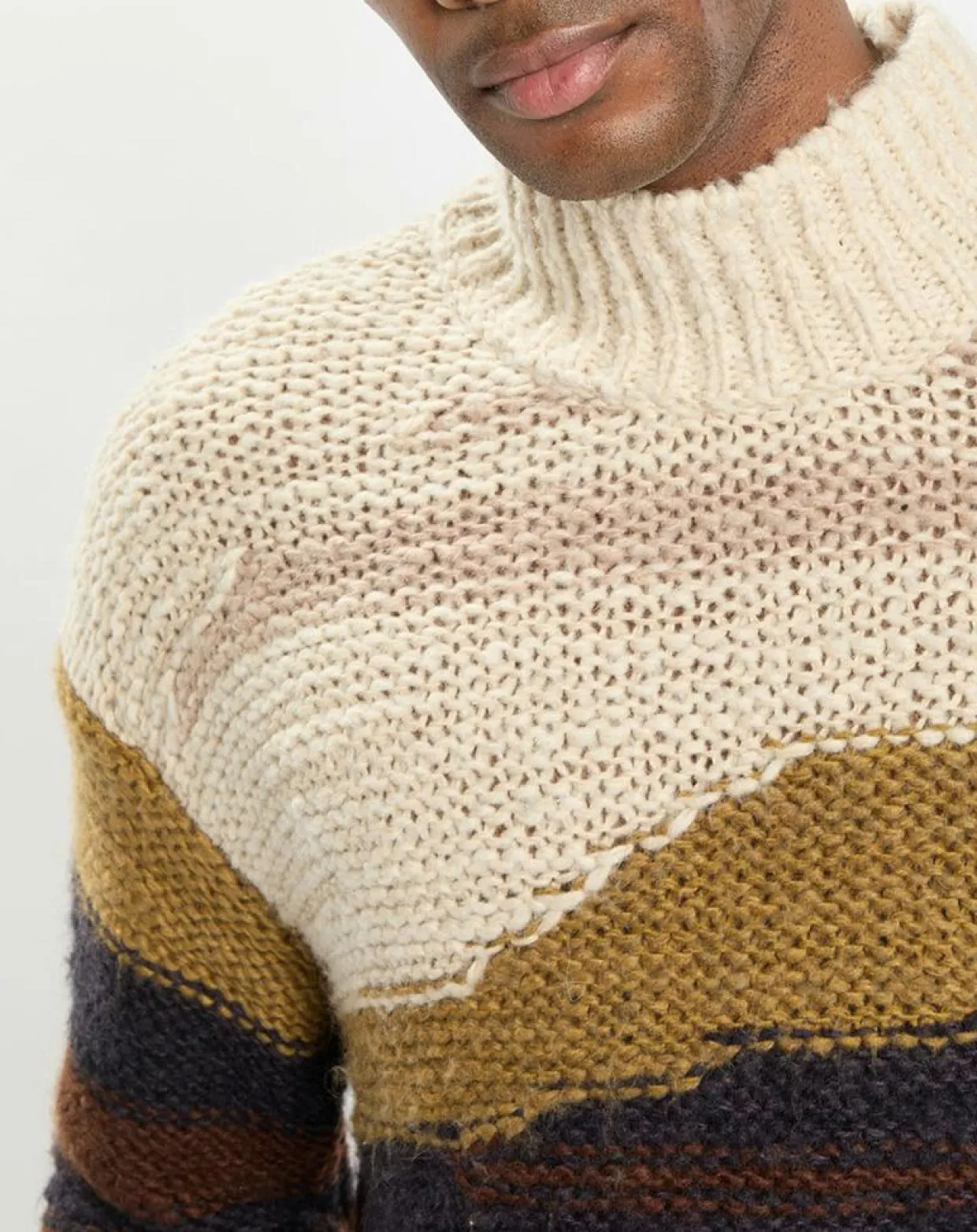 Homme Marc O'Polo Pulls^Pull en Laine & Alpaga mélangés jacquard Paysage chocolat
