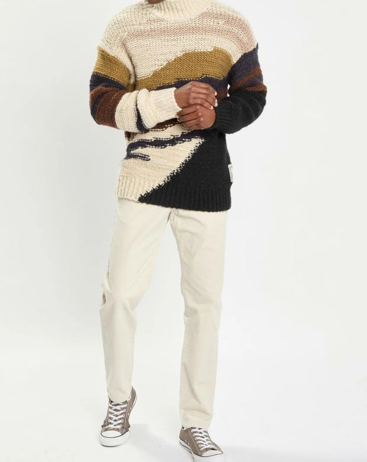 Homme Marc O'Polo Pulls^Pull en Laine & Alpaga mélangés jacquard Paysage chocolat
