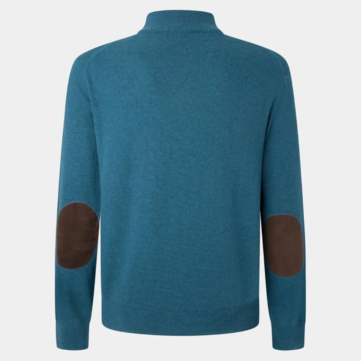 Pull en Laine & Cachemire mélangés 1/2 zip bleu clair-Hackett London Online