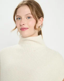 Pull en Laine & Cachemire col montant Shanghai écru-Galeries Lafayette