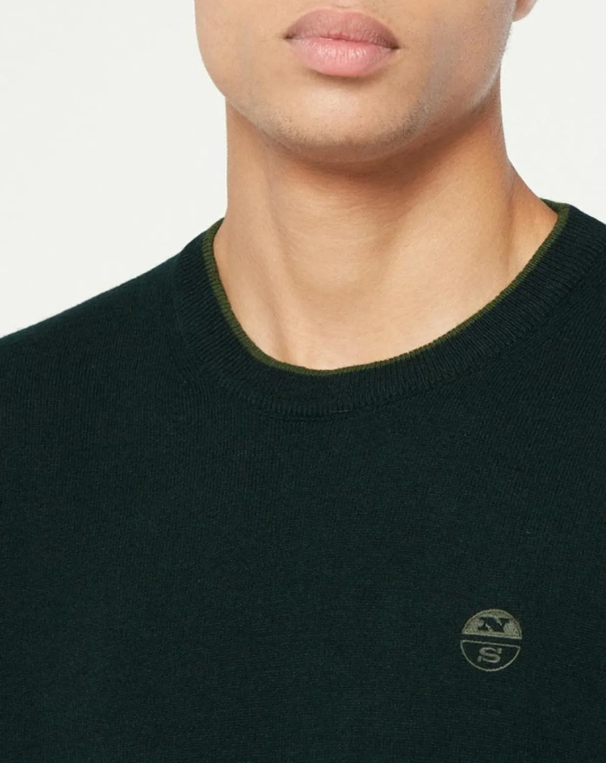 Homme North Sails Pulls^Pull en Laine & Cachemire mélangés col rond kaki