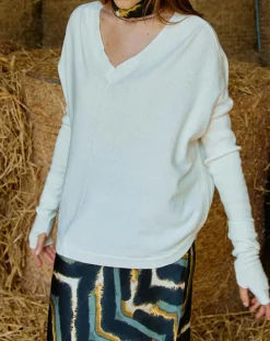 Pull en Laine & Cachemire mélangés Naos crème-Lauren Vidal Best