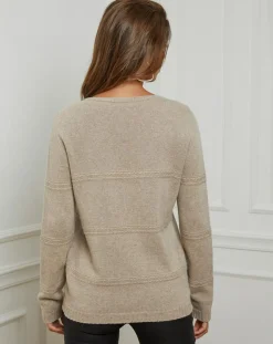 Pull en Laine & Cachemire mélangés Grant camel-La Petite Parisienne Sale
