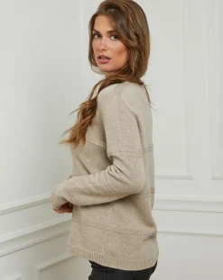 Pull en Laine & Cachemire mélangés Grant camel-La Petite Parisienne Sale