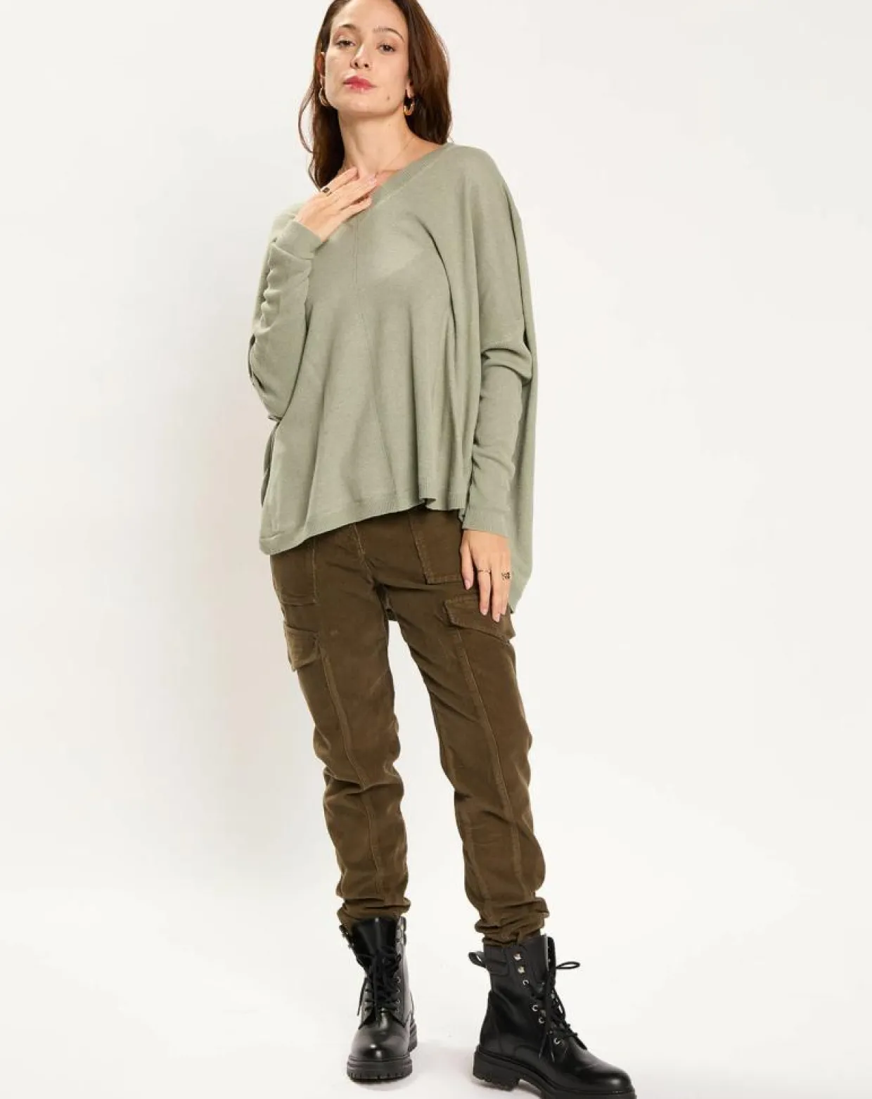 Pull en Laine & Cachemire mélangés Naos amande-Lauren Vidal