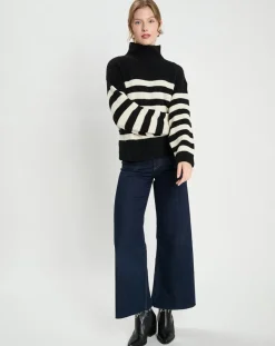 Femme Galeries Lafayette Pulls^Pull en Laine & Cachemire Sydney rayure noir