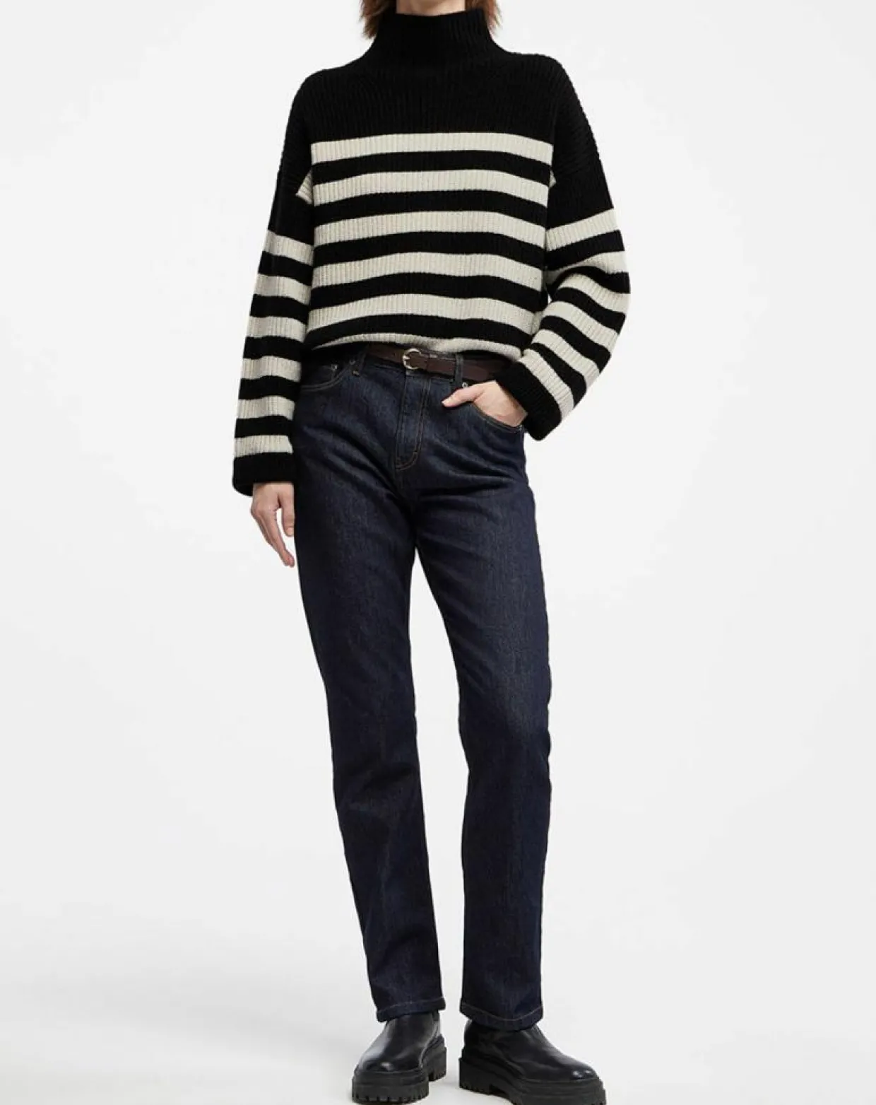 Femme Galeries Lafayette Pulls^Pull en Laine & Cachemire Sydney rayure noir
