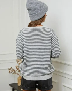 Femme La Petite Parisienne Pulls^Pull en Laine & Cachemire mélangés Grunge gris