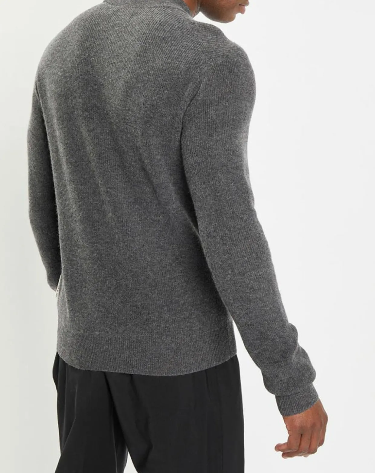 Homme Marc O'Polo Pulls^Pull en Laine & Coton à boutons gris