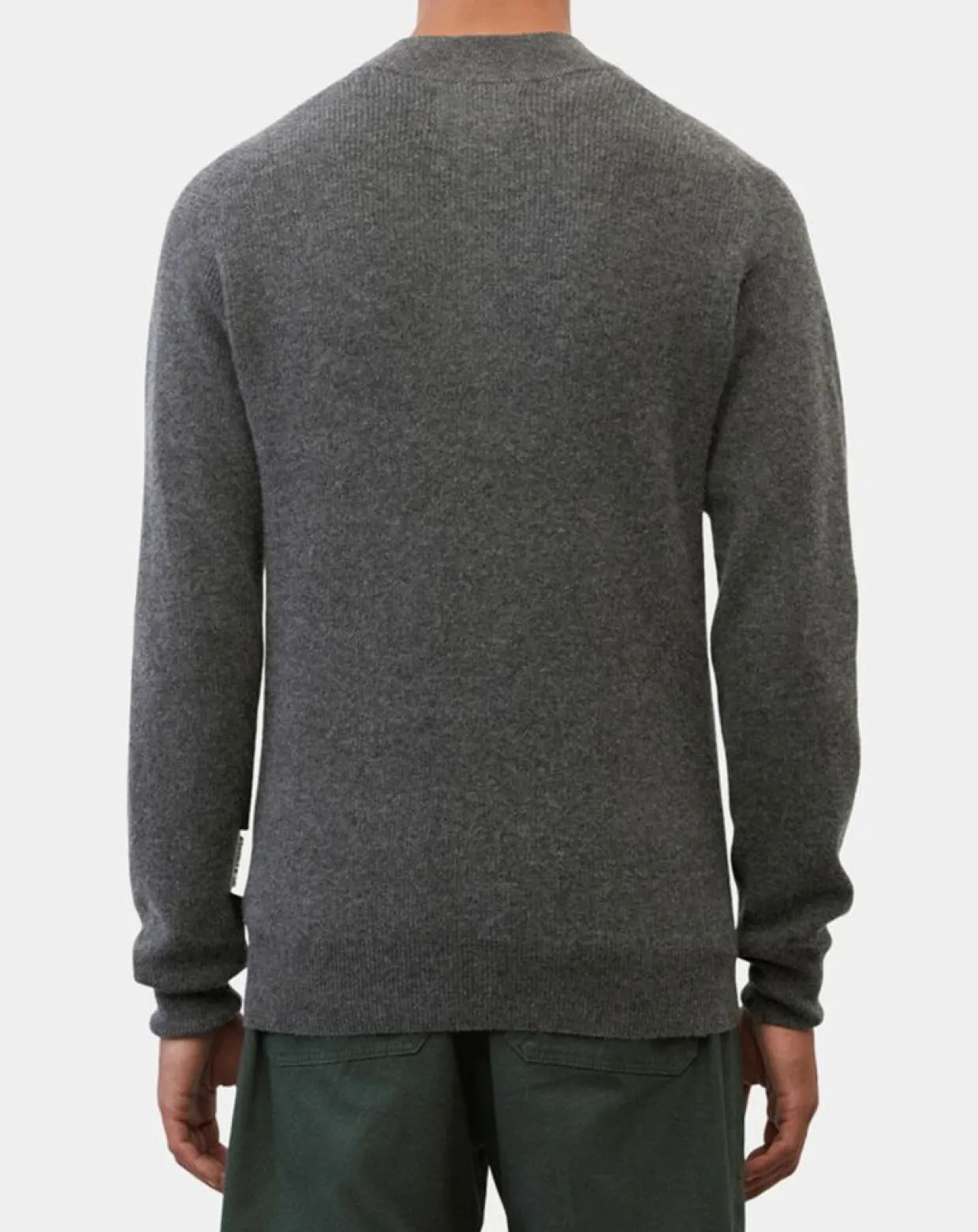 Homme Marc O'Polo Pulls^Pull en Laine & Coton à boutons gris