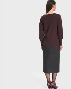 Femme Zapa Pulls^Pull en Laine & Coton Nalani chocolat