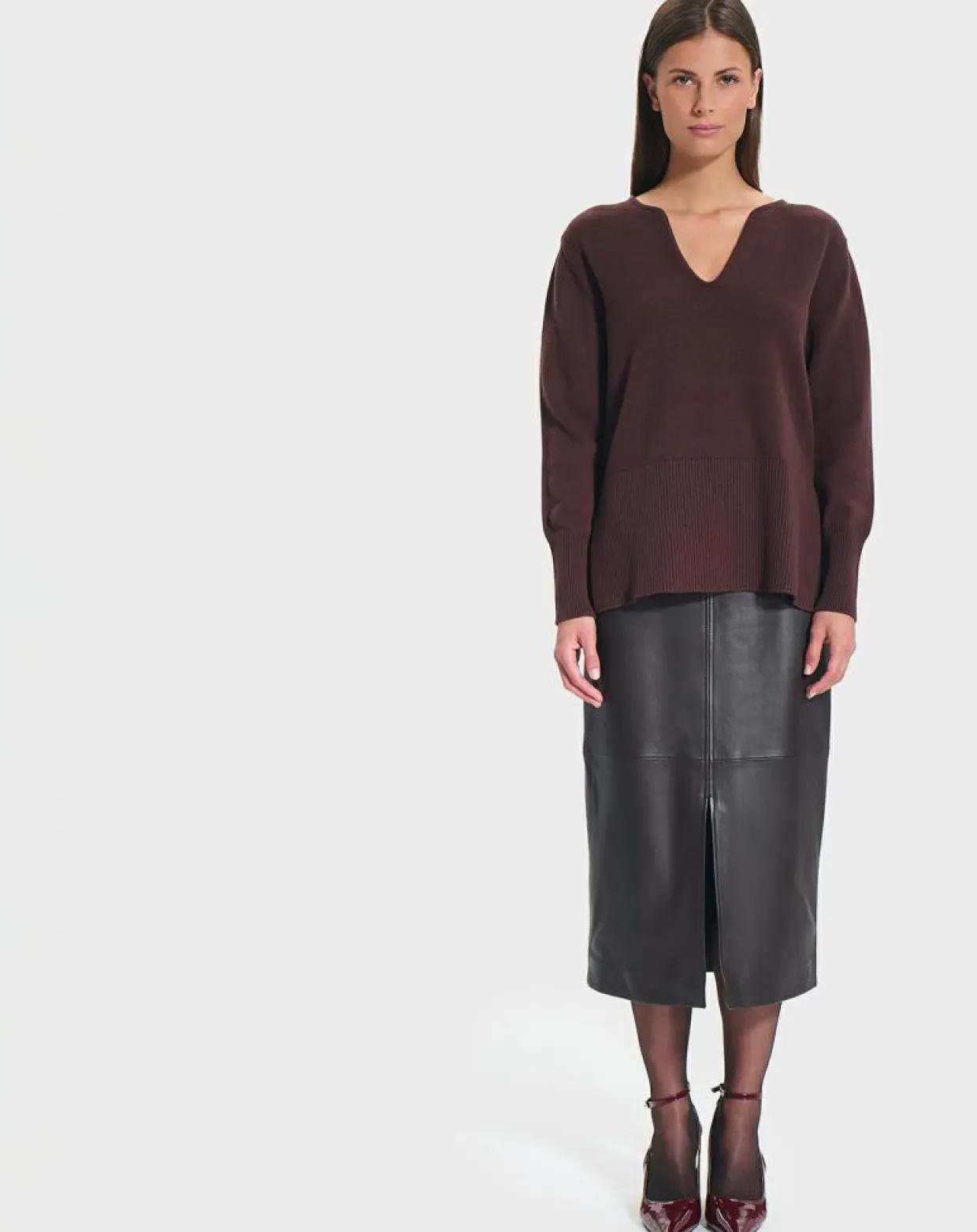 Femme Zapa Pulls^Pull en Laine & Coton Nalani chocolat