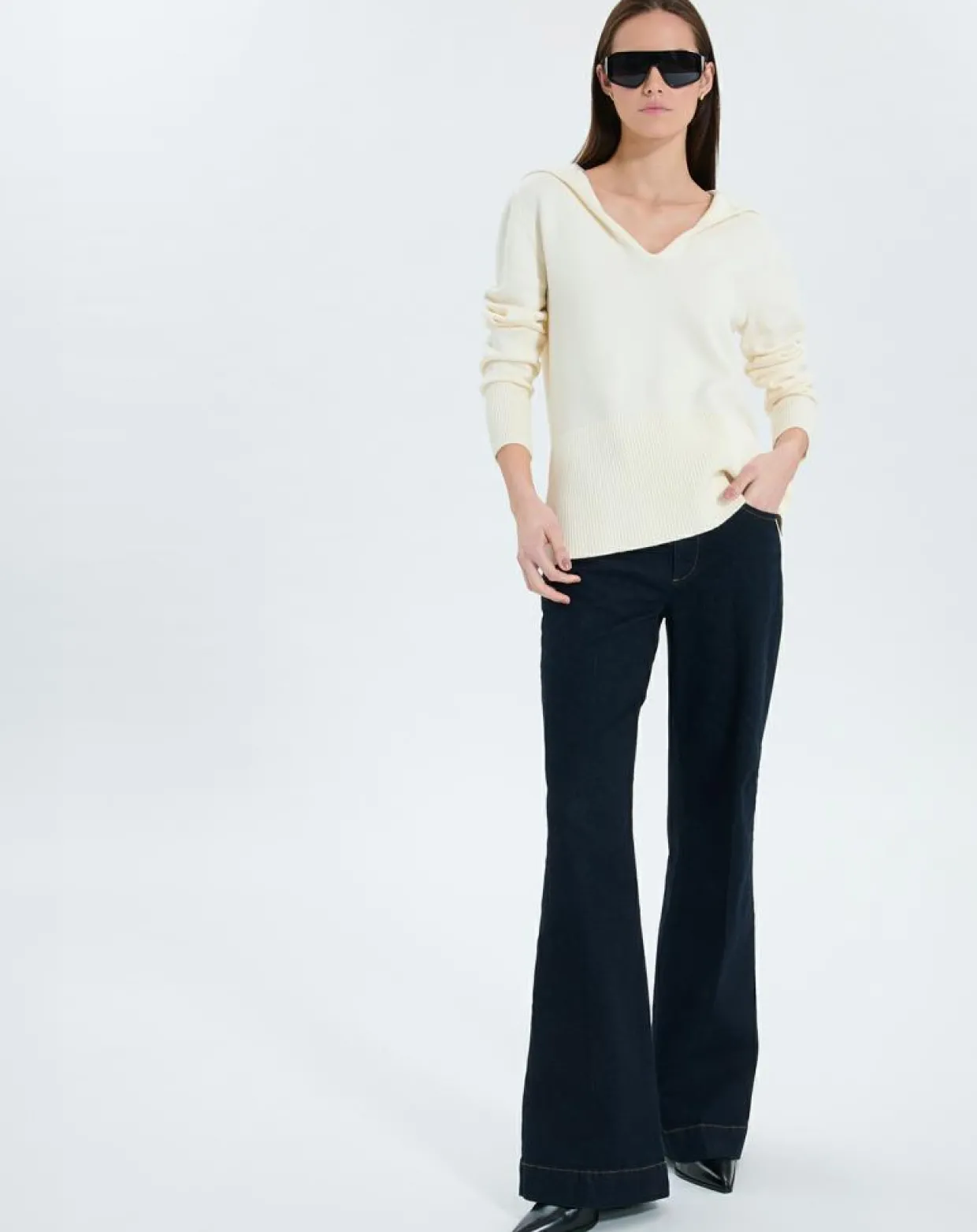 Pull en Laine & Coton Novalie écru-Zapa Online