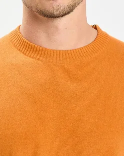 Homme Marc O'Polo Pulls^Pull en Laine & Coton orange