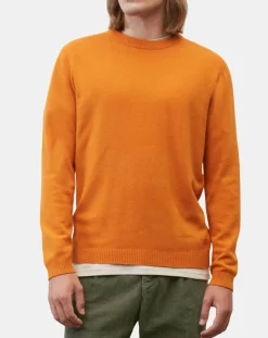 Homme Marc O'Polo Pulls^Pull en Laine & Coton orange
