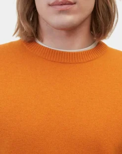 Homme Marc O'Polo Pulls^Pull en Laine & Coton orange