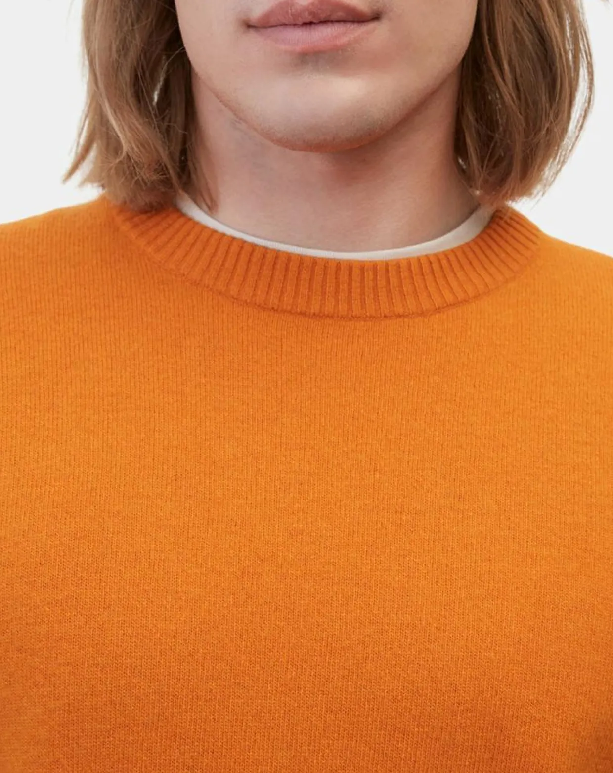 Homme Marc O'Polo Pulls^Pull en Laine & Coton orange