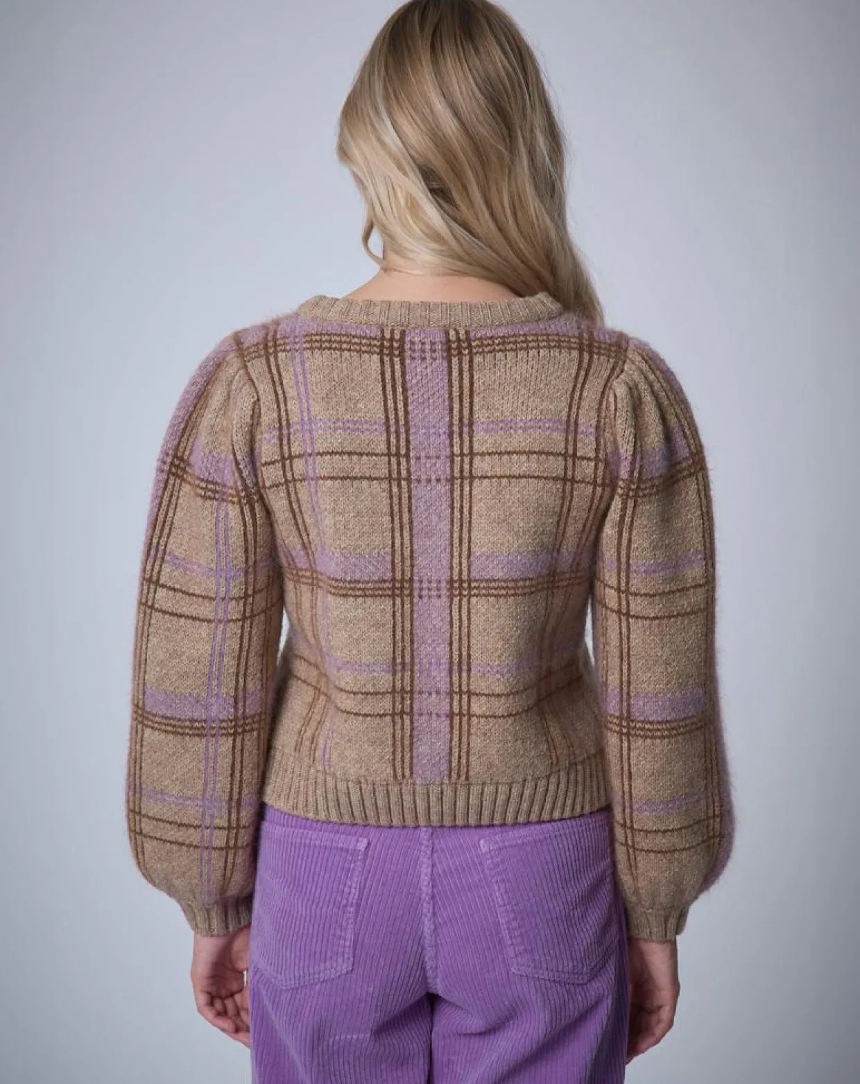 Pull en Laine & Mohair mélangés Maille Carreaux unique-Manoush Outlet