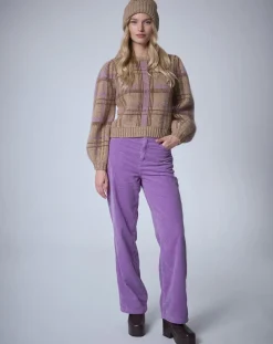 Pull en Laine & Mohair mélangés Maille Carreaux unique-Manoush Outlet