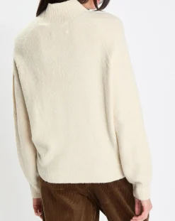 Femme Marc O'Polo Pulls^Pull en Laine bouclée col cheminé écru